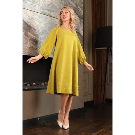 Female dress, size 50, lime color-5