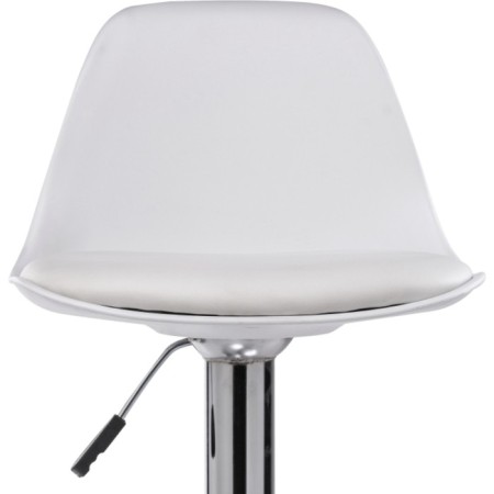 Soft Soft Metal/ABS-plastic stool/eco-leather, chrome/white 38x38x82 cm-4