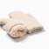 Women's mittens minku, beige color, 22 cm