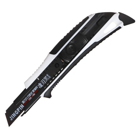 Chancellery knife, 18 mm, white, black blade-3