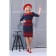 Women's dress, size 48, blue, red color