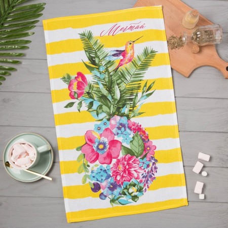 Kitchen towel "Flower pineapple" 35x60 cm