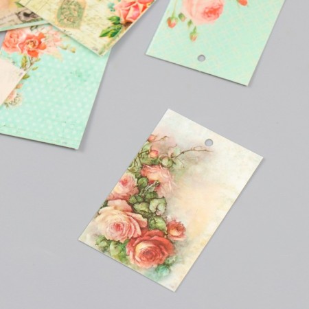 Cardboard "Vintage" set 10 pcs (5 types) 4x6 cm-2