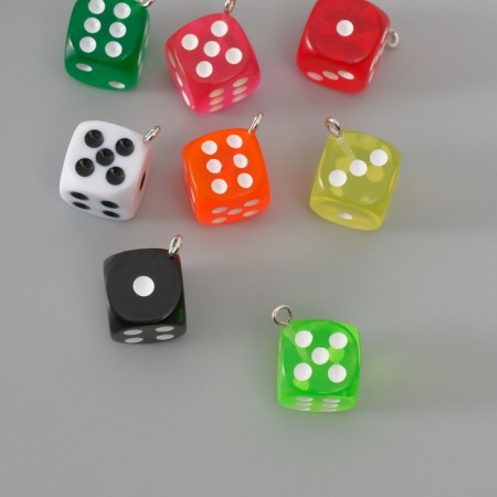 Suspension for creativity Plastic "Playing Bones" mix 2.4x1.4x1.4 cm-2