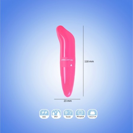 Vibrator Mini Oka-Khpoki, for clitoris and nipples, vibropulo, IP65, 1 mode, pink-1