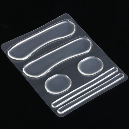 A set of pillows, five -core and shoe straps, on a glue base, silicone, 6 pcs, the color is transparent-3