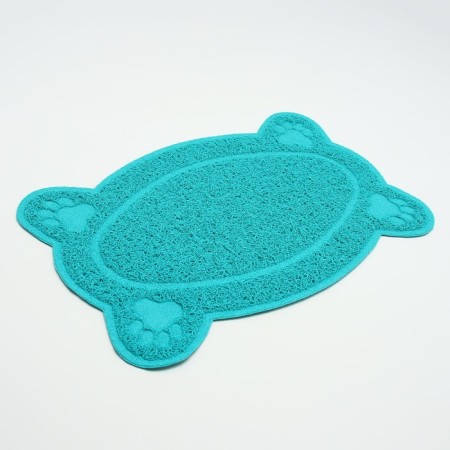 2-in-1 rug for a bowl/toilet for animals Figure, 40 x 25 cm, turquoise-1