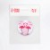 Flaming folding mirror, d = 7.5 cm, pink color