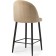 Metal amisure stool Metal/velor, black/beige 48x53x95 cm