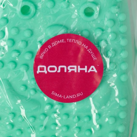 Silicone brush for the body with foam rubber "Mouse", green color-3