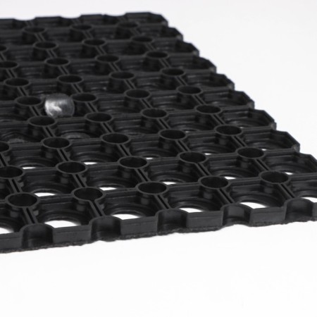 Muddy mud -bearded rug 40 × 60 × 1.2 cm, black color-7