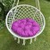 Villy swing pillow, diameter 60 cm, purple color