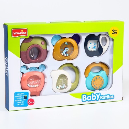 Set of rattles "Morning", 6 pcs., In gift packaging-5