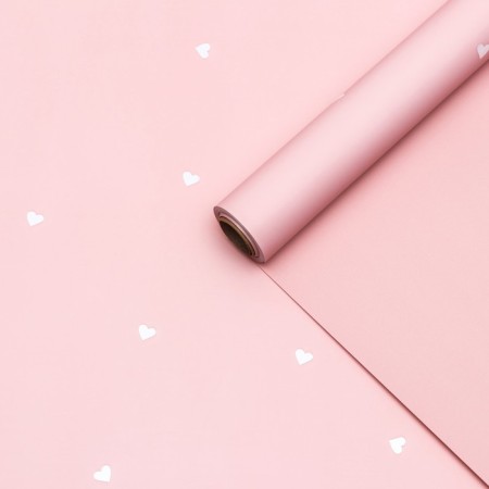 Flower Film, 57cm x 10 m, "hearts", pale first-item, 65 μm-1