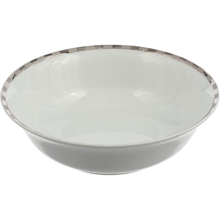 Round Opal salad, decor "Platinum plates", 23 cm