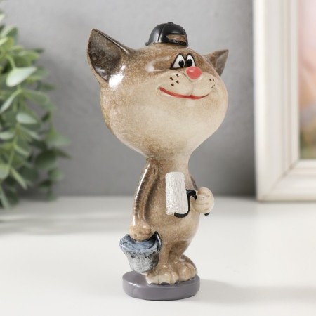 Souvenir Polystone Lak "Cat Malel" 8.2x6x13 cm-1