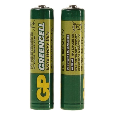 Salt battery GP Greencell Extra Heavy Duty, AAA, R03-2BL, 1.5V, blister, 2 pcs.-1