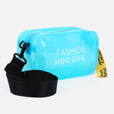 Baby bag on a long belt, blue color