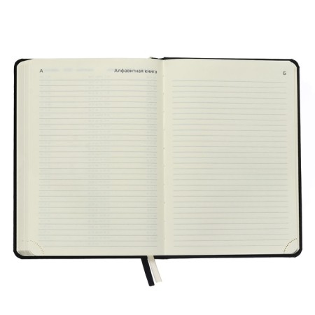 Dated diary 2024 A5 176 sheets, Devente.emblem, solid cover of artificial leather, lies, cream block 70 g/m2, black-10