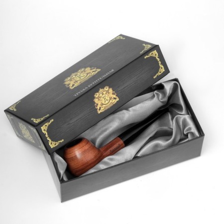 Chicken pipe for tobacco "Commander premium", classic, red tree, length 15.4 cm, D-1.8-4