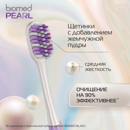 Biomed Pearl White Medium toothbrush-3