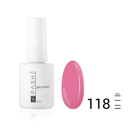 Color gel polish Pashe, No. 118 Wild orchid, 9 ml
