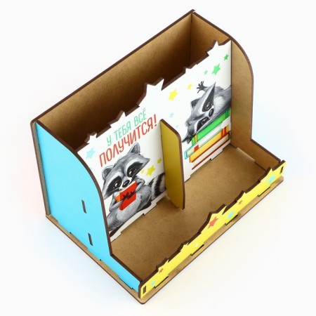 Organizer for the office, with a place for the phone "Raccoon"-5