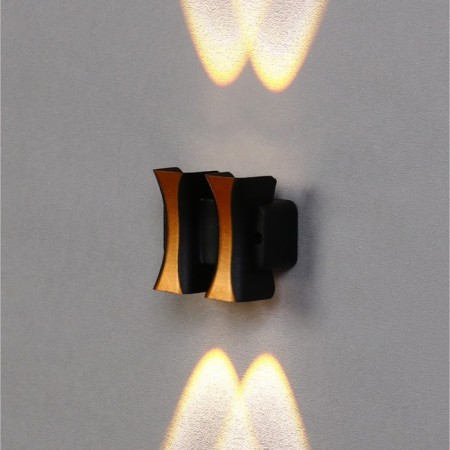 Facade lamp "Elegant", FSD-043, 4 W, 3000K, 2 rays, IP65, 220 V, plastic, black-1