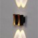 Facade lamp "Elegant", FSD-043, 4 W, 3000K, 2 rays, IP65, 220 V, plastic, black