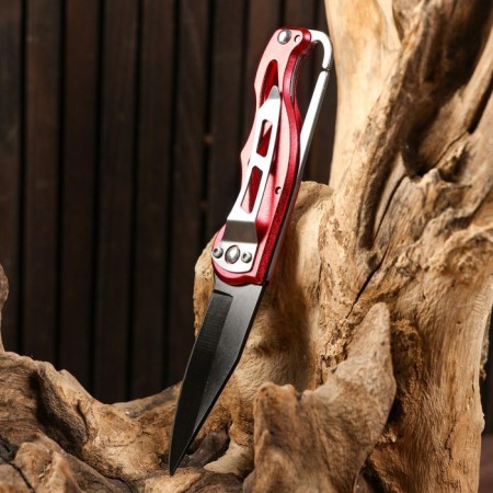 Folding knife "Red Dragon" 15cm, blade 62mm/1mm, with carbine, mix-1