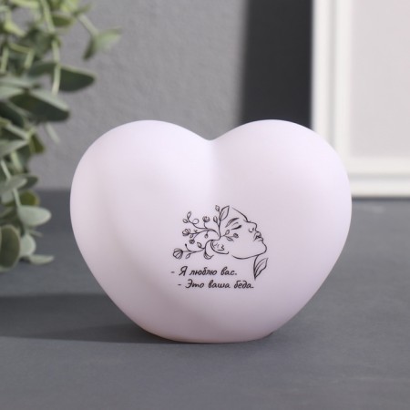 Nightlight "heart" (portrait) LED 3HLR44 8x11x7cm