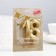 Candle in the Cake "Fine", number 18, gold metallic, 6.5 cm