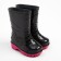 Rubber boots baby, black color+pink, size 24