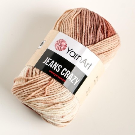 Yarn "Jeans Crazy" 55% cotton, 45% acrylic 160m/50g (8201 Print)-1
