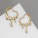 Earrings metal "heart" melting, color gold