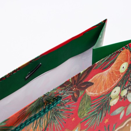 New Year. Gift package "Happy New Year", on red, 33 x 42.5 x 10 cm.-3