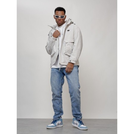 Male spring jacket, size 56, light gray color-14