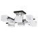 Tetro ceiling chandelier, 8x60W E27, coffee house 60x60x22 cm
