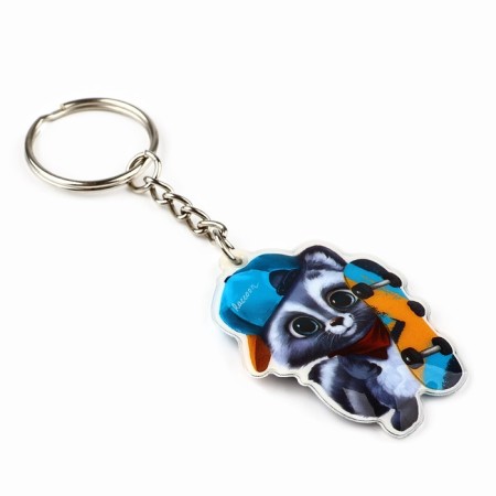 Raccoon key a keychain, 3.8 x 10 cm-1