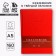 Deliciper of Leduced A5, 160 liters. Solid cover. Leatherette. Red. Cream block