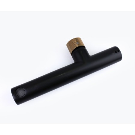Bronze de Luxe Avantgarde 2021MH shell mixer, 220 mm pour, brass, black/gold 10038-1