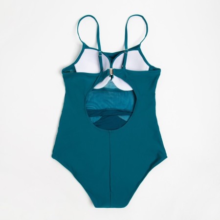 Minaku swimsuit with a grid color green, size 46-5