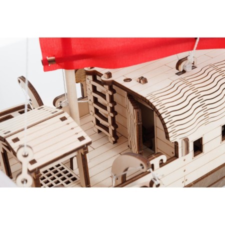 A prefabricated model of wood “Ship with sails. Junk"-3