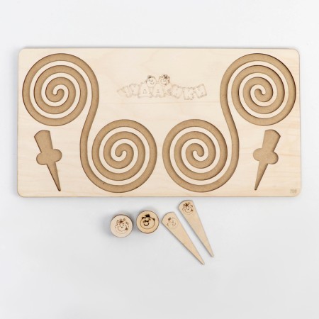 Puzzle interhemispheric board "Snail and hashtag"-1