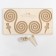 Puzzle interhemispheric board "Snail and hashtag"