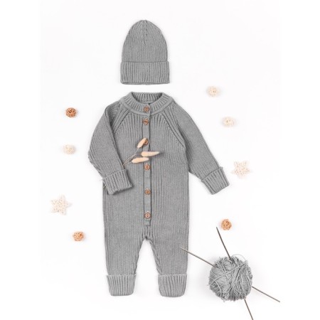 Knitted Knot Killed with Pure Love Tot hat, height 68 cm, color gray color-5