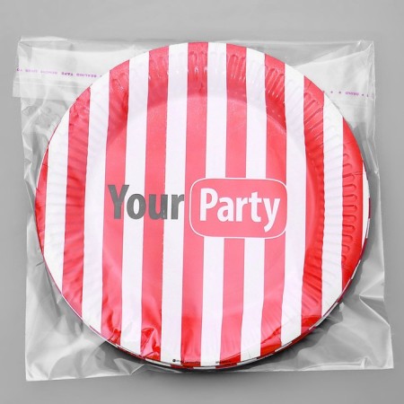 Disposable paper plate "Your Party", 18 cm-4