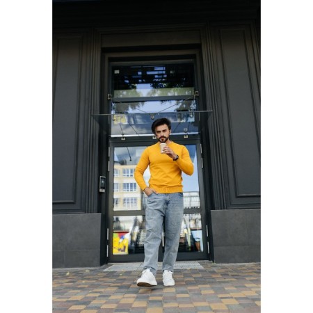 Jumper male ise, size 54, yellow color-4
