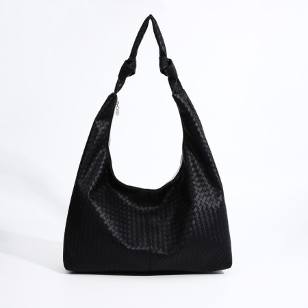 Shopper bag, outer pocket, black color