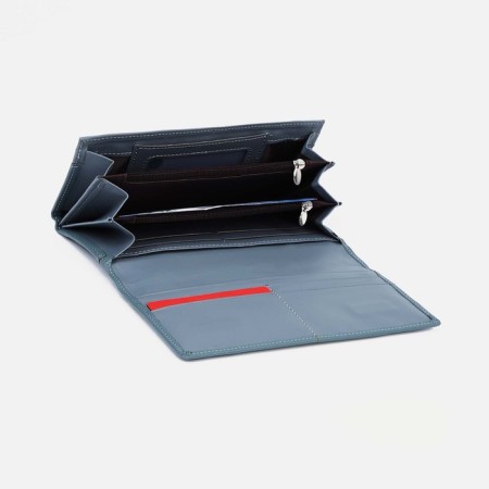 Women's wallet on magnets, blue color-2